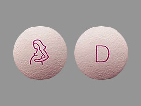 Pill D Logo is Bonjesta doxylamine succinate 20 mg / pyridoxine hydrochloride 20 mg