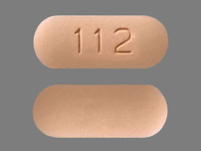 Pill 112 Beige Capsule/Oblong is Moxifloxacin Hydrochloride