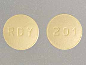 Pill RDY 201 Yellow Round is Risperidone