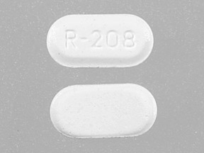 Pill R-208 White Capsule/Oblong is Risperidone (Orally Disintegrating)