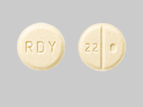 Pill RDY 22 0 Yellow Round is Lamotrigine