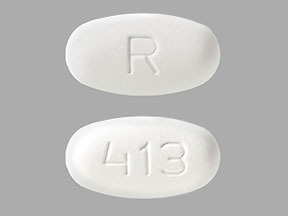 Pill R 413 White Oval is Amlodipine Besylate and Atorvastatin Calcium