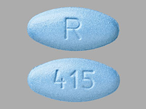Pill R 415 Blue Elliptical/Oval is Amlodipine Besylate and Atorvastatin Calcium