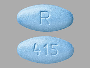 Pill R 415 Blue Oval is Amlodipine Besylate and Atorvastatin Calcium