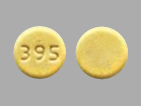 Pill 395 Yellow Round is Tetrabenazine