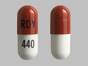 Pill RDY 440 Orange & White Capsule/Oblong is Ramipril