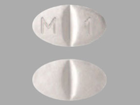 Pill M 1 White Elliptical/Oval is Metoprolol Succinate Extended-Release