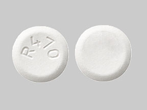 Pill R 470 White Round is Risperidone (Orally Disintegrating)