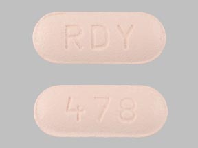 Pill RDY 478 Pink Oval is Zolpidem Tartrate