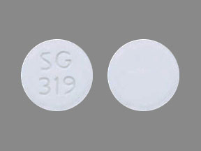 Pill SG 319 White Round is Lamotrigine (Orally Disintegrating)