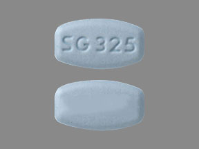 Pill SG 325 Blue Rectangle is Aripiprazole