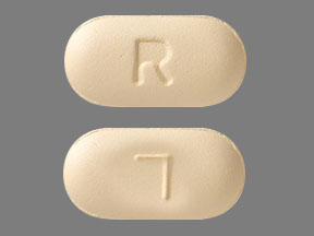 Pill R 7 Yellow Capsule-shape is Quetiapine Fumarate