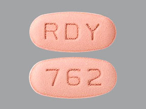 Pill RDY 762 Pink Oval is Valganciclovir Hydrochloride