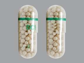 Pill DCI 4 Clear & Green Capsule/Oblong is Pertzye