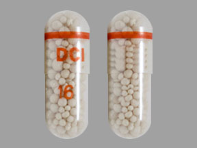 Pill DCI 16 Clear Capsule/Oblong is Pertzye