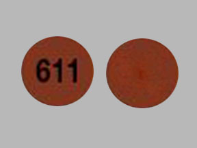 Pill 611 Brown Round is Phenazopyridine Hydrochloride