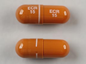 Pill ECR 15 ECR 15 Orange Capsule/Oblong is Amrix