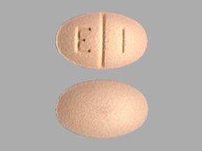 Pill E 1 Brown Oval is Ed A-Hist