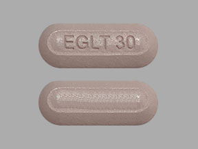 Pill EGLT 30 Purple Capsule-shape is Arymo ER