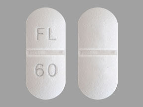 Pill FL 60 White Capsule/Oblong is Fluoxetine Hydrochloride