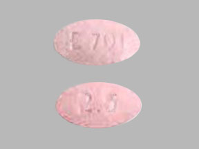 Pill E701 2.5 Pink Oval is Endocet