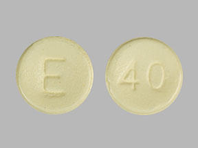Pill E 40 Yellow Round is Opana ER