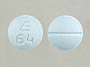 Pill E 64 Blue Round is Clonazepam