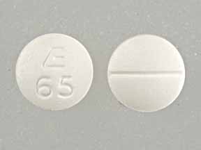 Pill E 65 White Round is Clonazepam
