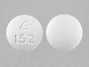 Hydrochlorothiazide and lisinopril 12.5 mg / 20 mg E 152