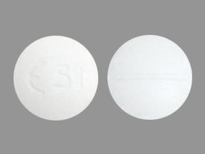 Pill E51 White Round is Meperidine Hydrochloride