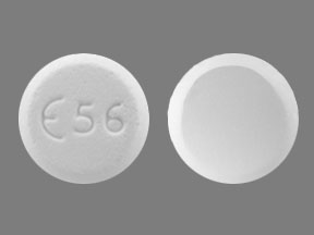 Pill E56 White Round is Amlodipine Besylate
