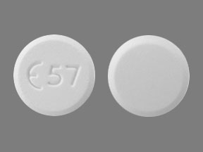Pill E57 White Round is Amlodipine Besylate