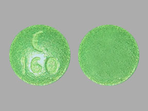 Pill E 160 Green Round is Hydroxyzine Hydrochloride