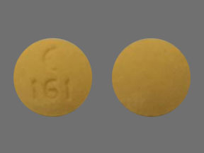 Pill E 161 Yellow Round is Hydroxyzine Hydrochloride