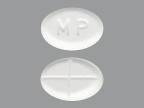 Pill MP White Oval is Methylprednisolone