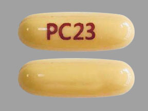 Pill PC23 Yellow Capsule-shape is Dutasteride