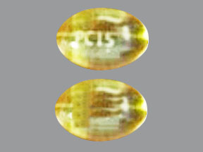 Pill PC15 Yellow Capsule-shape is Benzonatate