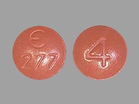 E4 Pill Red Round 8mm - Pill Identifier