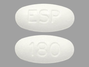 Pill ESP 180 White Oval is Nexletol