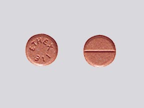 Pill ETHEX 311 Orange Round is Dextroamphetamine Sulfate