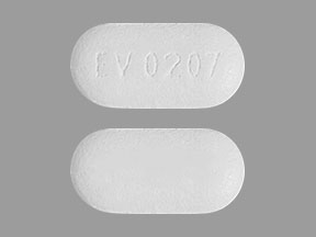 Pill EV 0207 White Capsule/Oblong is Strovite One