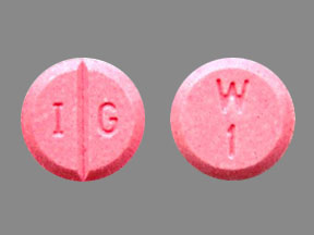 Pill I G W 1 Pink Round is Warfarin Sodium