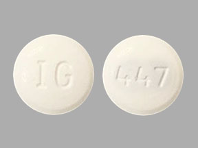 Hydrochlorothiazide and lisinopril 12.5 mg / 20 mg IG 447