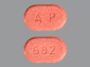 Pill A P 682 Red Oval is Primlev