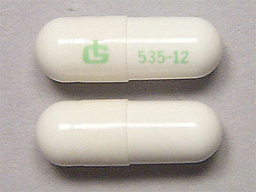 Pill LOGO 535-12 White Capsule/Oblong is Esgic