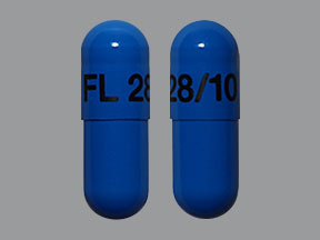 Pill FL 28/10 is Namzaric donepezil hydrochloride 10 mg / memantine hydrochloride 28 mg