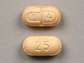 Pill T 4 25 Orange Oval is Levothyroxine Sodium