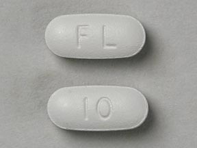 Pill FL 10 Gray Elliptical/Oval is Memantine Hydrochloride