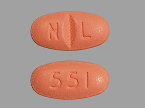 Pill N L 551 Pink Oval is Tinidazole