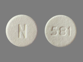 Pill N 581 White Round is Metoclopramide Hydrochloride (Orally Disintegrating)